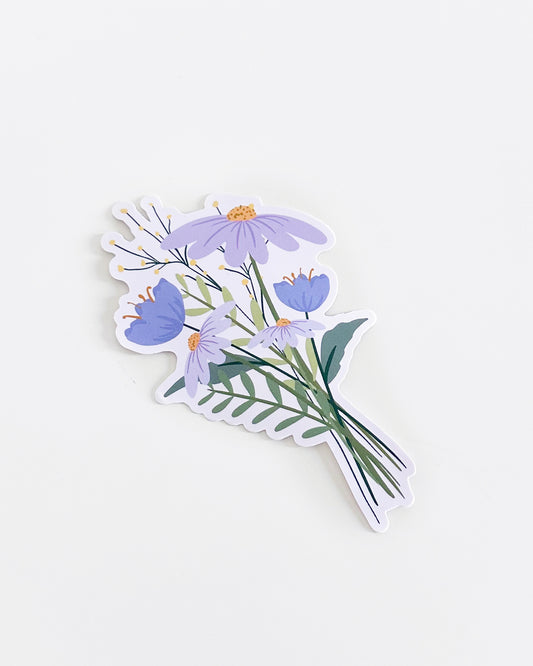 Purple Blooms Sticker