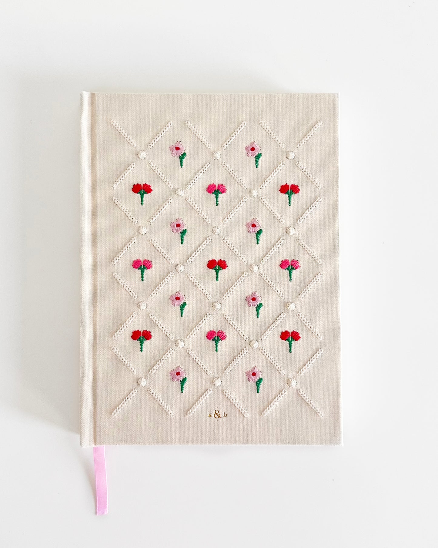 Embroidered Bullet Journal - Roses