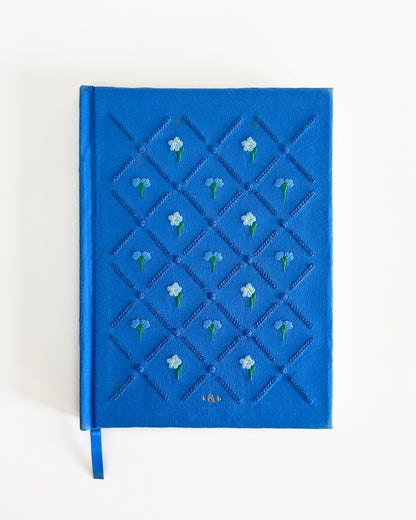 Embroidered Bullet Journal - Midnight Bloo