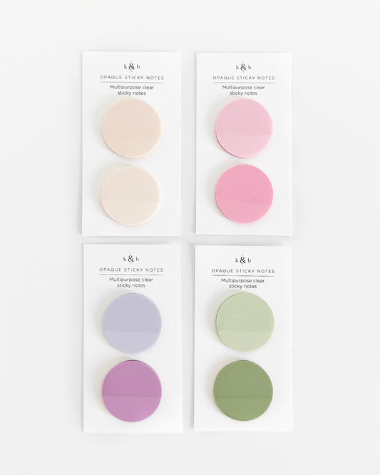 Circular Opaque Sticky Notes