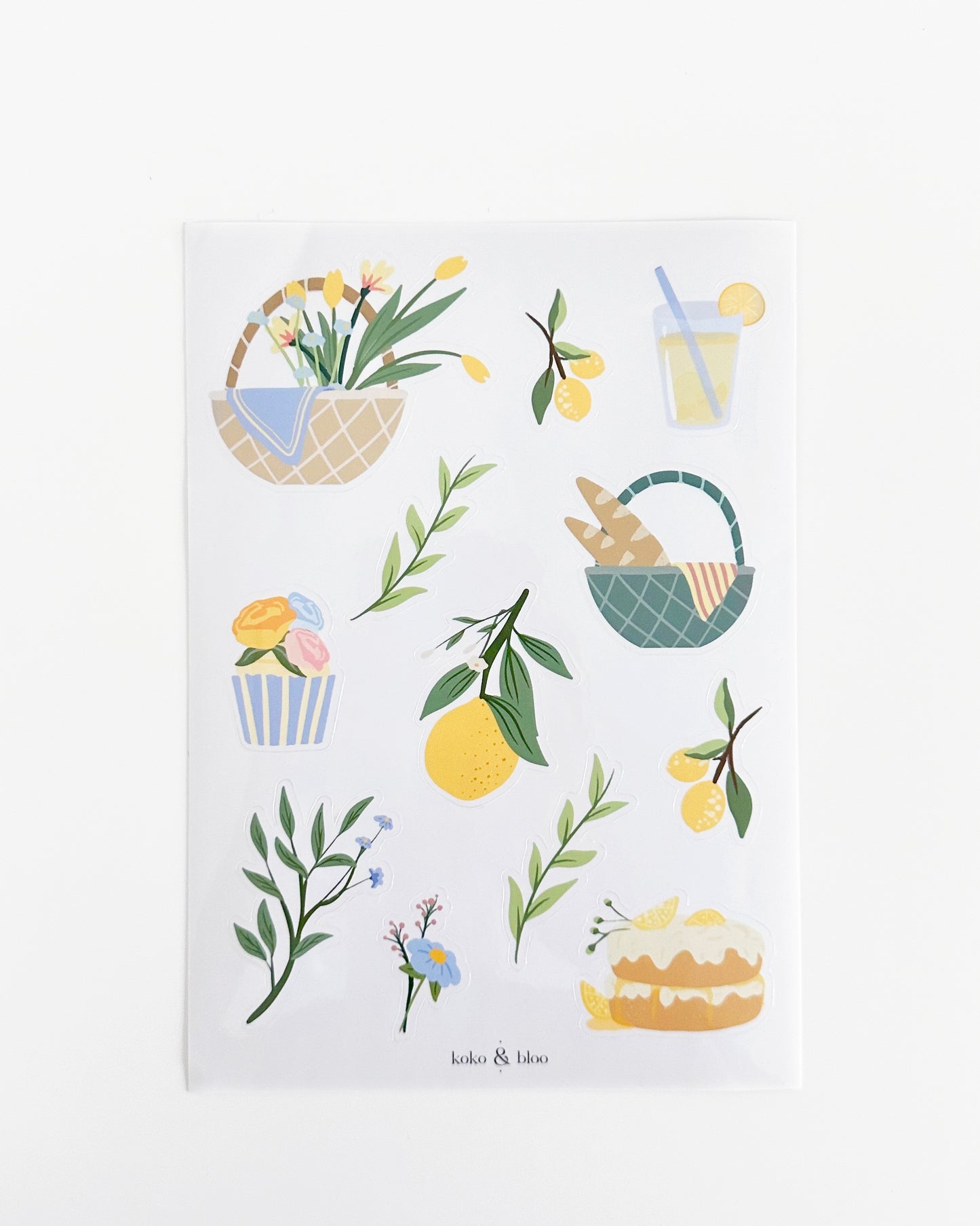 Clear Floral Sticker Sheet Set