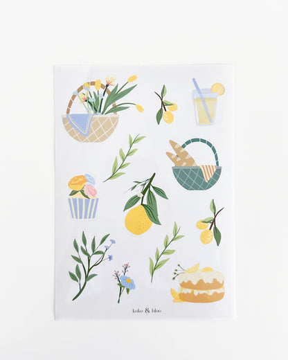 Clear Floral Sticker Sheet Set