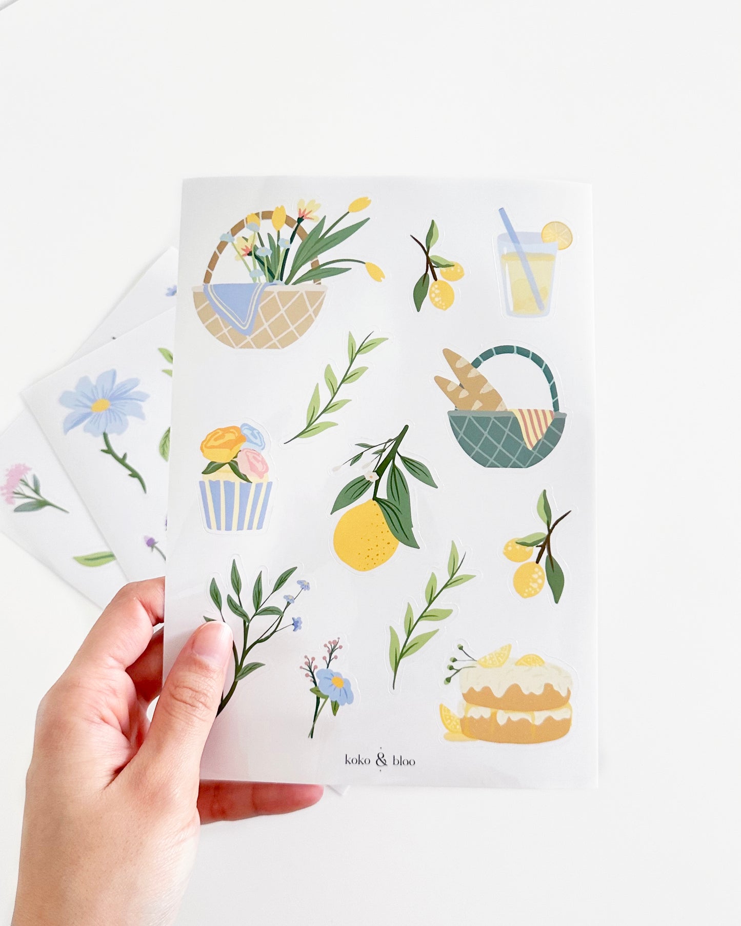 Clear Floral Sticker Sheet Set