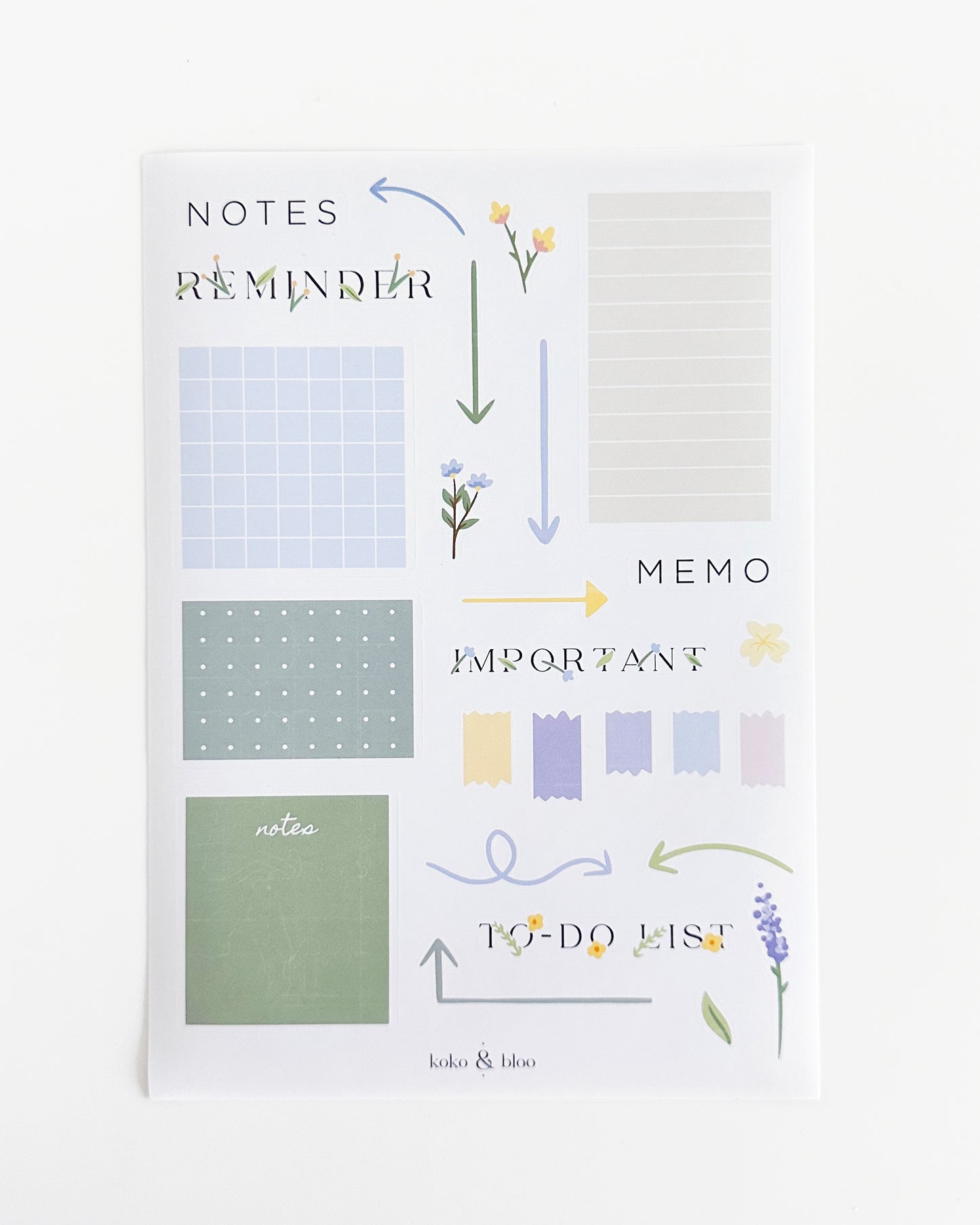 Functional Sticker Sheet Set