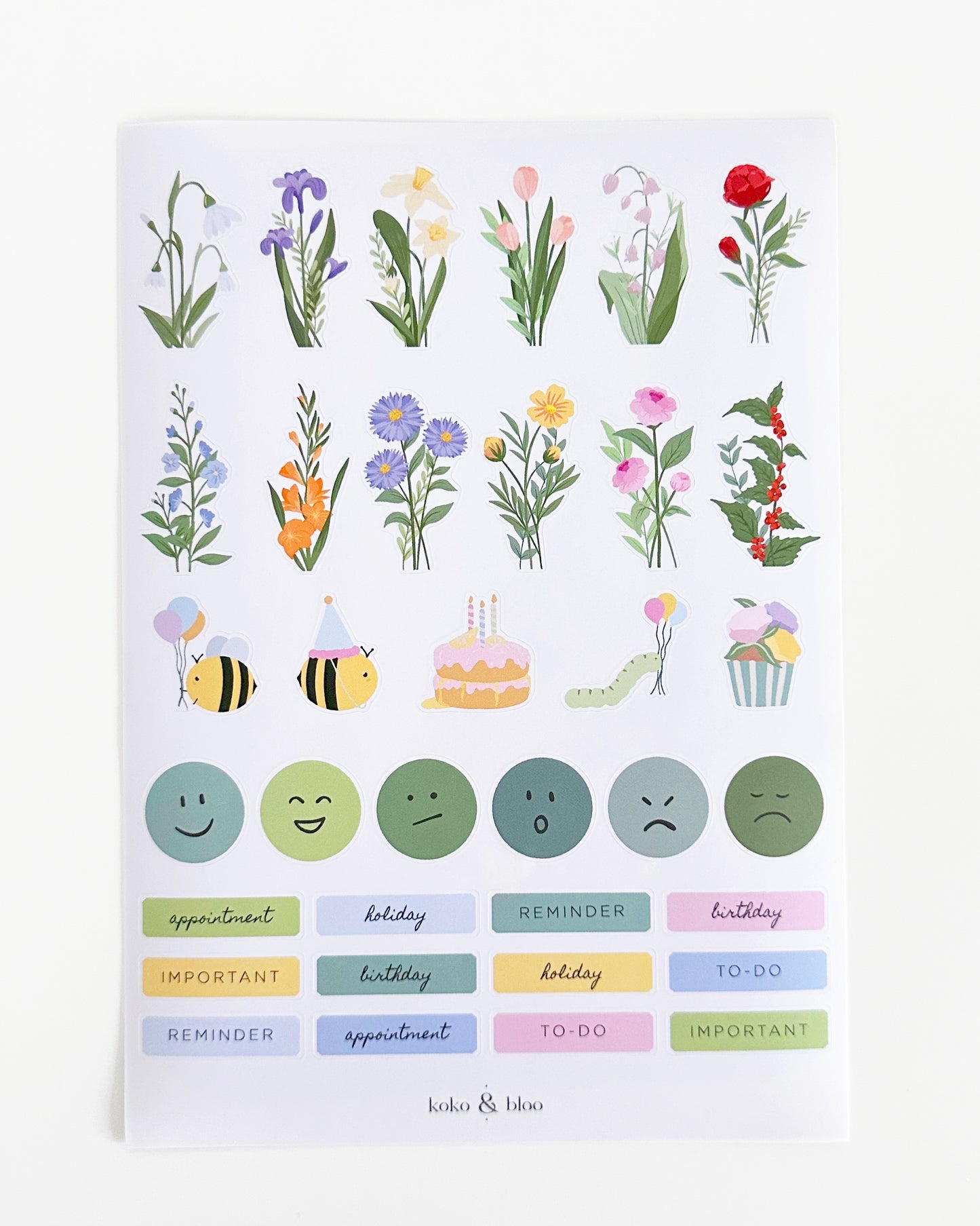 Functional Sticker Sheet Set