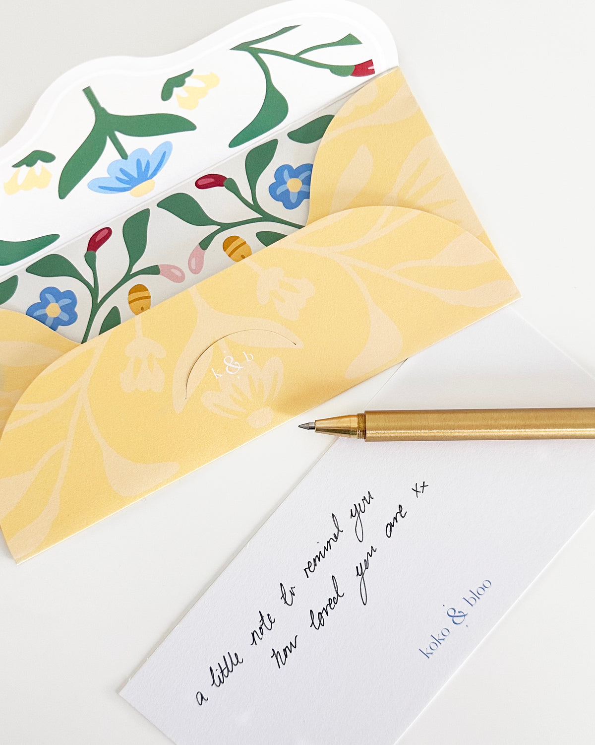Floral Yellow Gift Card