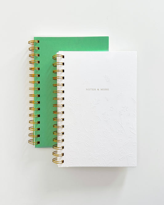 Bundle - Green & White Lined Notebook