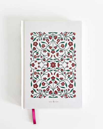 Arabic/English Lined Journal -Rich Red