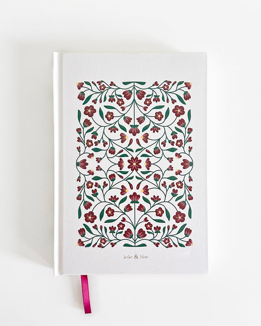 Arabic/English Lined Journal -Rich Red