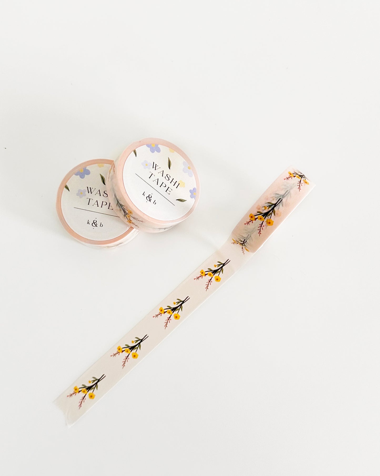 Peach Floral Washi Tape