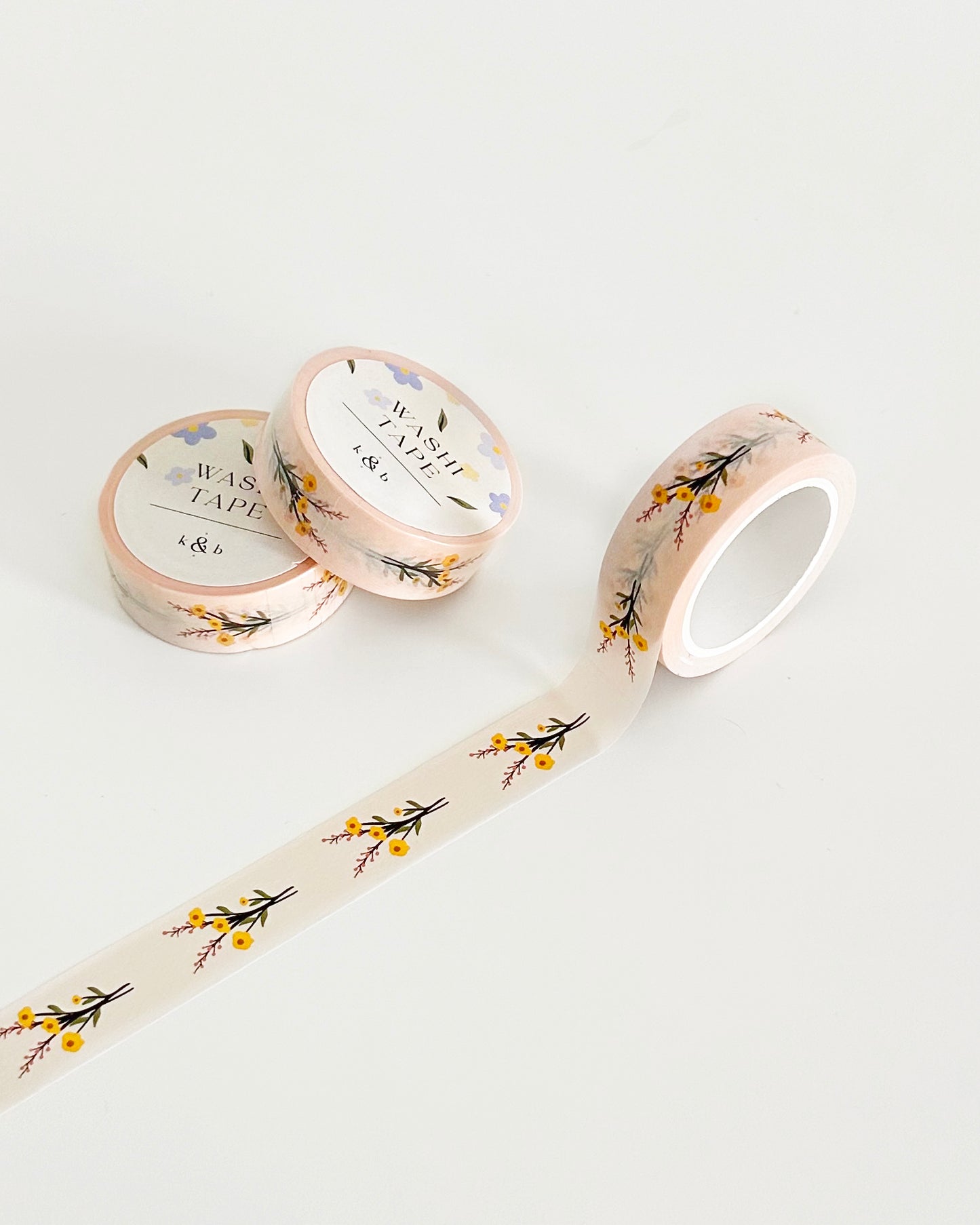 Peach Floral Washi Tape