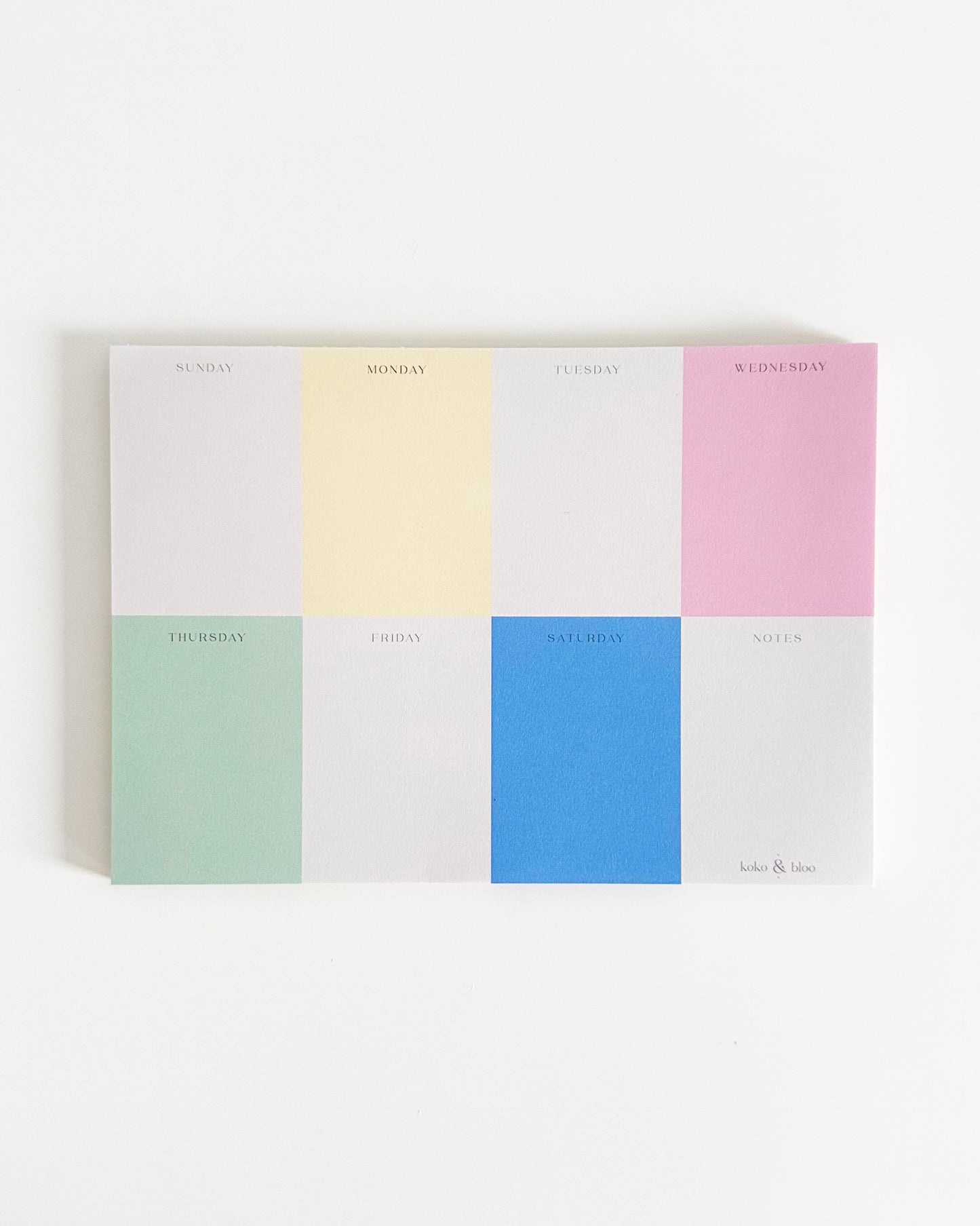 Colourful Weekly Notepad