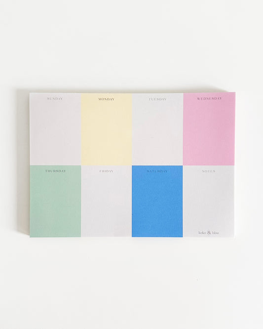 Colourful Weekly Notepad