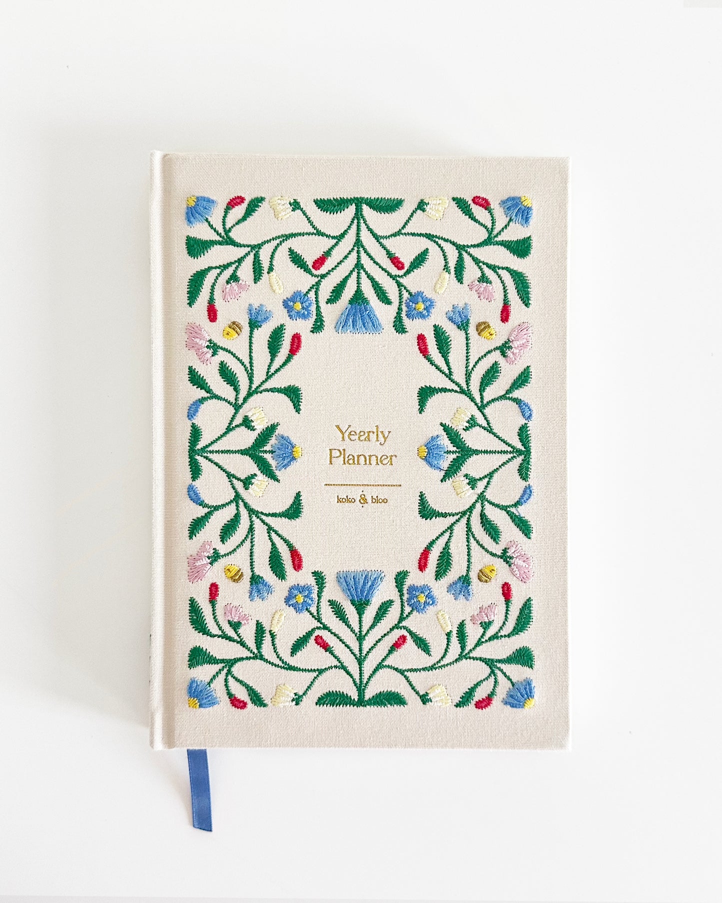 Bloo Garden Embroidered 2026 Yearly Planner - Undated
